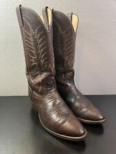 Vintage Nacona 57843 Men's Size 8.5 D Brown Leather Western Cowboy Boots picture