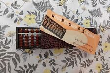 ABACUS - Vintage Japanese Abacus Soroban Calculating Box Case&Instructions Japan picture