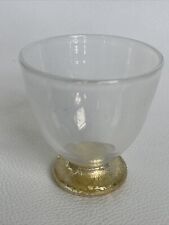 Vintage Cased Japanese Clouded Glass Sake Cup With Gold Base picture