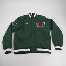 Miami Hurricanes adidas Jacket Men's Green/White Used picture