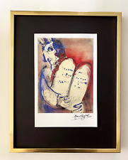 MARC CHAGALL | VINTAGE 1985 | SIGNED PRINT OF THE BIBLE | MOUNTED AND FRAMED picture
