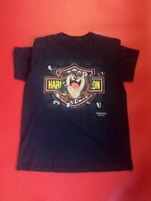 Vtg 1991 Single Stitch Faded Taz Looney Tunes Harley Davidson XL Shirt CUT TAG picture