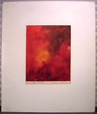 Vintage Mid Century Modern Abstract Expressionist Oil Painting 1960s picture