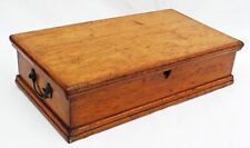 Original Antique Figured Golden Oak Scientific Instrument / Document Box picture