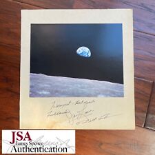 APOLLO 8 CREW SIGNED * JSA * WILLIAM BILL ANDERS LOVELL * Autograph EARTHRISE picture