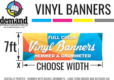 Vinyl Banner - 7ft x Custom Width picture