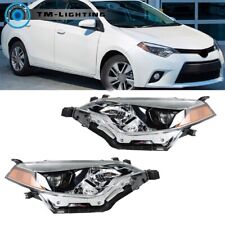 For 2014 2015 2016 Toyota Corolla Pair Headlights Headlamps Left&Right Assembly picture
