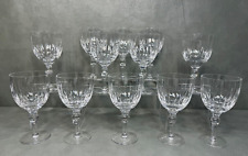 Set of 12 England Stuart Crystal Hampshire Water Wine Goblets Glasses 6 3/8