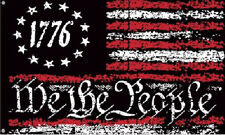 2X3 WE THE PEOPLE 1776 DISTRESSED STYLE BETSY ROSS 2ND AMENDMENT FLAG BANNER picture