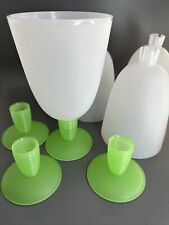 Tupperware Ice Cream Parfait Cups 470 ML Set of 4 LIME GREEN #4094 #4124 VTG NOS picture
