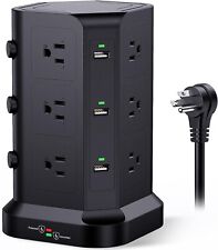 Power Strip Tower by KOOSLA, [15A 1500J] Surge Protector - 12 AC Multiple Outlet picture