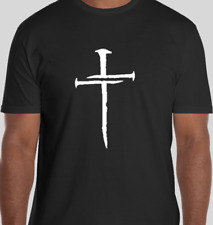 JESUS CROSS with NAILS - Christian Tee Religion God Tee Shirt picture