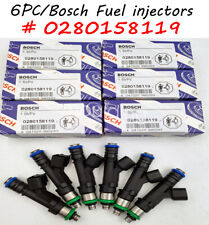 6X Bosch OEM Fuel Injector 0280158119 For Jeep Dodge Wrangler Chrysler 3.3L 3.8L picture