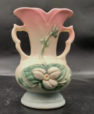 Hull Pottery Double Handled Amphora Wildflower Vase W-1 Pink /Blue  - 5.5