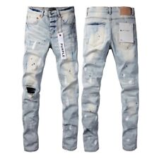 2024 HOT New Purple Brand Men's Splash-ink Personality Fashion Jeans picture