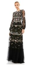 MAC DUGGAL EMBROIDERED BLOUSON SLEEVE GOWN 35111 BLACK IN SIZE 6 $798 picture