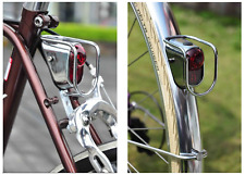Bicycle Fender Light / Vintage Bike Tail Light / Retro Rear Light / Chrome LED picture