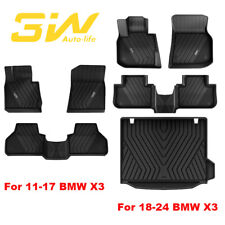 3W Floor Mats for 2011-2024 BMW X3 TPE Floor Mats & Cargo Mat All Weather Liners picture