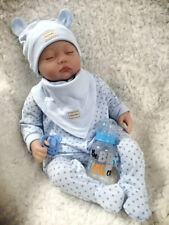 22'' Real LifeLike Reborn Baby Dolls Vinyl Silicone Newborn Boy Doll XMAS Gift picture