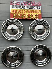 1961  Lincoln Continental Mob 15”Set 4 Hubcaps Beautiful Used Rare Oem Red Black picture