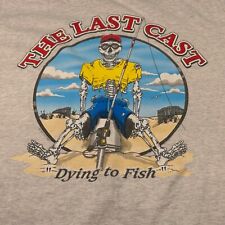 Vintage Montauk New York Shirt Adult Extra Extra Large Gray Fishing Dying Beach picture