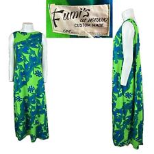 Vintage 1960s Fumi’s Hawaiian Psychedelic Sleeveless Maxi Dress / Small * picture