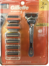 Gillette Fusion 5 Value Pack of 7 Refill Cartridges + 1 Razor Handle New Sealed picture