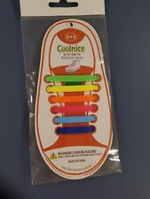 Coolnice Original Good-Bye Tie 6+6 Rainbow Silicone laces New  picture