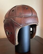 Nice Antique Vintage 1930's-1940’s “Rawlings” Brown Leather Football Helmet picture