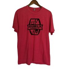 Surly Brewing Company Shirt Large Red Graphic Brewery Minnesota picture