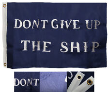 2x3 Embroidered Sewn Commodore Perry Don't Give Ship #2 600D Nylon Flag 2'x3' picture