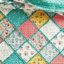 The Pioneer Woman Petal Party Patchwork King Quilt, Reversible Floral & Ruffles picture