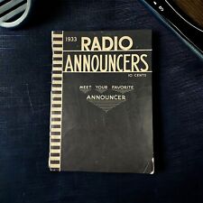 Radio Announcers 1933 Meet Your Favorite Announcer Booklet by C. De Witt White picture