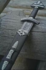 Hand Forged Damascus Steel Viking Sword Sharp Battle Ready Medieval Sword Gift picture