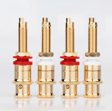 2/4/8PCS CMC Brass Speaker Binding Post Banana Jack Socket Gold Plated Connector picture