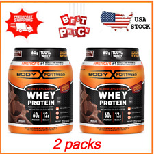 Body Fortress 100% Whey, Premium Protein Powder, Chocolate, 1.78lbs, 2 packs picture
