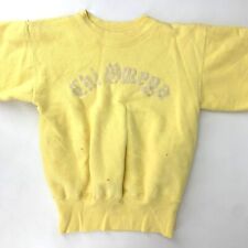 Vintage 1950s Champion Running Man Sorority Chi Omega Sweatshirt Chopped Small picture