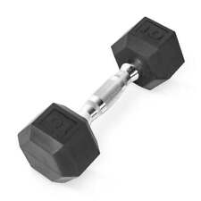 Barbell, 10lb Coated Hex Dumbbell, Single Barbell, Fitness Strength Training picture