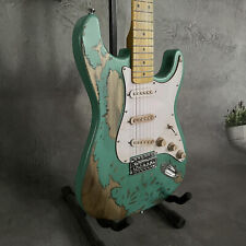 Custom Vintage Relic Green ST Electric Guitar Solid Body Maple Fretboard picture