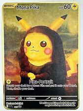 Mona Pikachu Van Gogh Set Fan Art Gift Display Gold Metal Card Collectible Gift picture