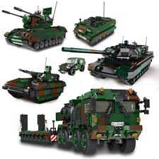 Military Vehicle Sets Model Building Blocks Bricks Tank Truck Army Armored Car picture