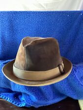 Vintage Dobbs Men’s Cognac Brown Felt Feduro Hat,  Size 7 1/8.   MCA drew.. picture