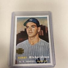 1957 TOPPS #286 BOBBY RICHARDSON YANKEES ROOKIE RC NM to NM-MT picture