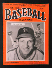 1952 Feb Baseball Magazine Stan the Man Musial Complete VG/EX+ picture