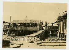 Vintage Photograph 1930s Philippines Ifugao Banaue House on Stilts Photo picture