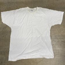 Vintage Single Stitch T-Shirt Mens XL White Short Sleeve Blank Tee Cotton Jockey picture