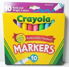 Crayola Bold & Bright Broad Line Brilliant Markers Assorted Colors 10/Pkg NEW picture