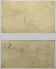 Camille Auguste GASTINE (1819-1867) 2 inks: Ville d'Avray Hauts-de-Seine  picture