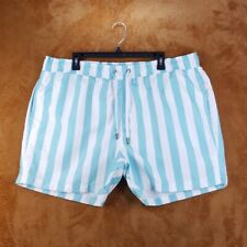 ONIA Mens Swimwear XXL Blue Stripe Swim Trunks CHARLES 5