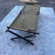 Vintage Military Folding Wood Cot picture